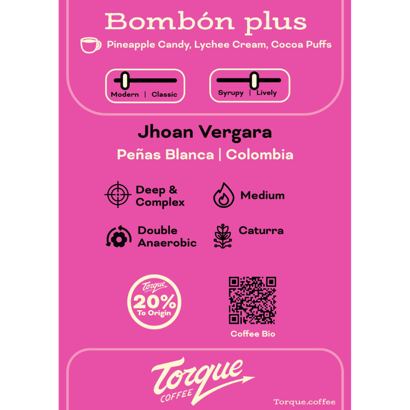 BomBon plus Colombia coffee, vertical product card
