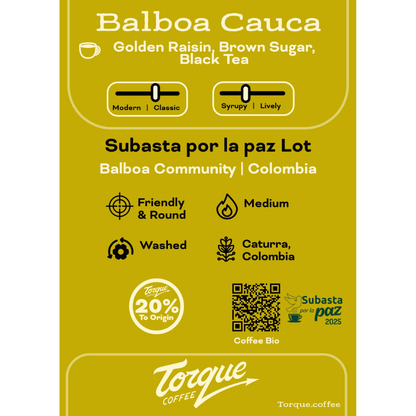 Balboa Cauca - Auction Lot, Colombia