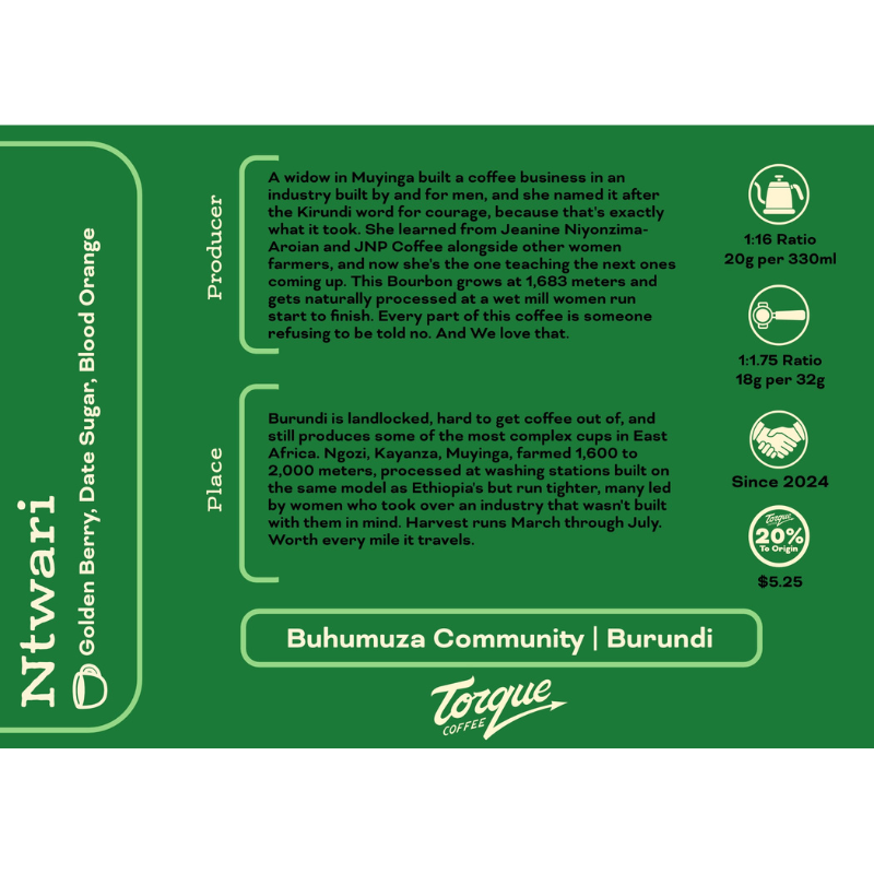 Ntwari Natural - Buhumuza, Burundi