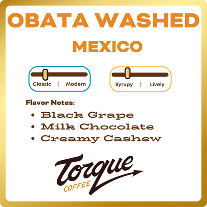 Obata Washed - Alejandro Martinez, Mexico - Torque Coffees - 