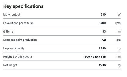 Compak E8 On Demand Espresso Grinder
