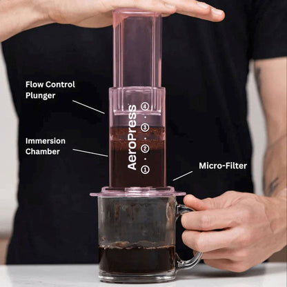 AeroPress Clear Coffee Maker - Pink